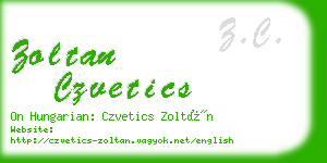 zoltan czvetics business card